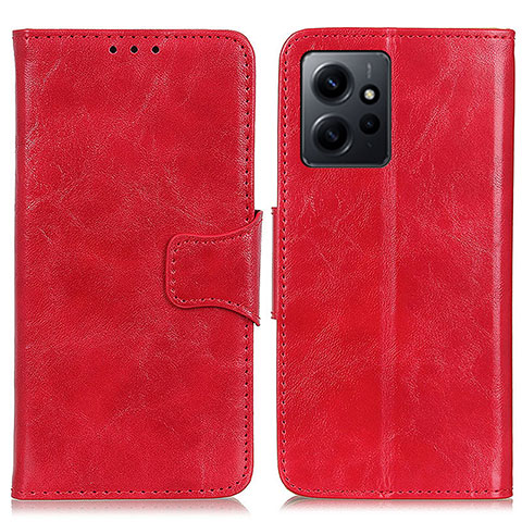 Custodia Portafoglio In Pelle Cover con Supporto M02L per Xiaomi Redmi Note 12 4G Rosso