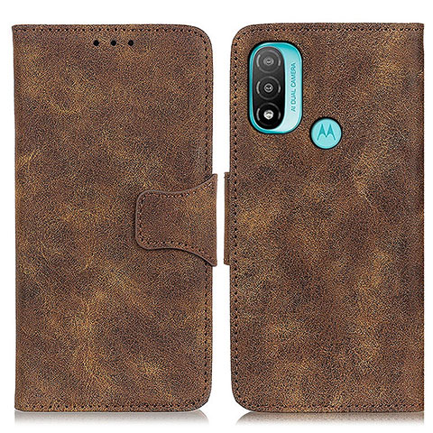 Custodia Portafoglio In Pelle Cover con Supporto M03L per Motorola Moto E40 Marrone