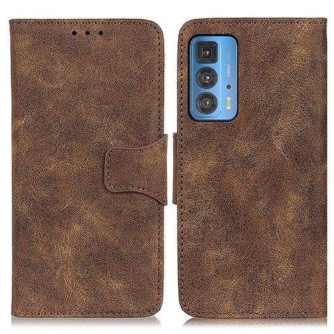 Custodia Portafoglio In Pelle Cover con Supporto M03L per Motorola Moto Edge 20 Pro 5G Marrone