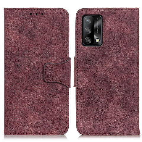 Custodia Portafoglio In Pelle Cover con Supporto M03L per Oppo F19s Viola