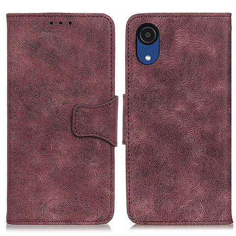 Custodia Portafoglio In Pelle Cover con Supporto M03L per Samsung Galaxy A03 Core Viola