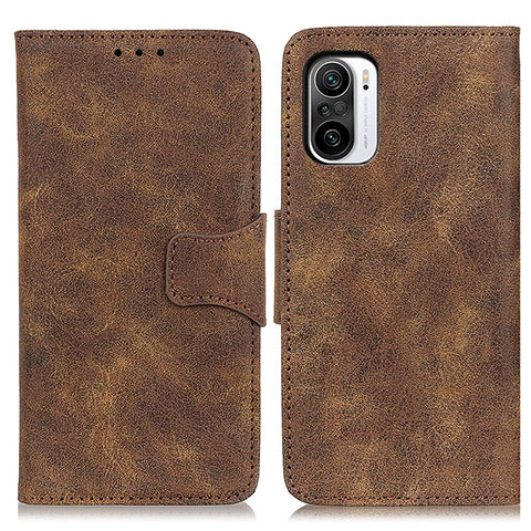 Custodia Portafoglio In Pelle Cover con Supporto M03L per Xiaomi Redmi K40 Pro 5G Marrone