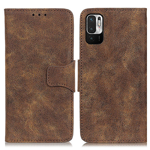 Custodia Portafoglio In Pelle Cover con Supporto M03L per Xiaomi Redmi Note 10 JE 5G Marrone