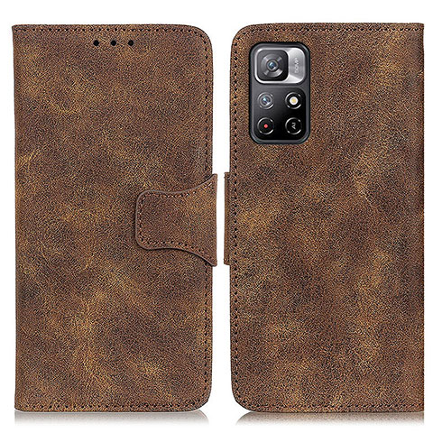 Custodia Portafoglio In Pelle Cover con Supporto M03L per Xiaomi Redmi Note 11 5G Marrone