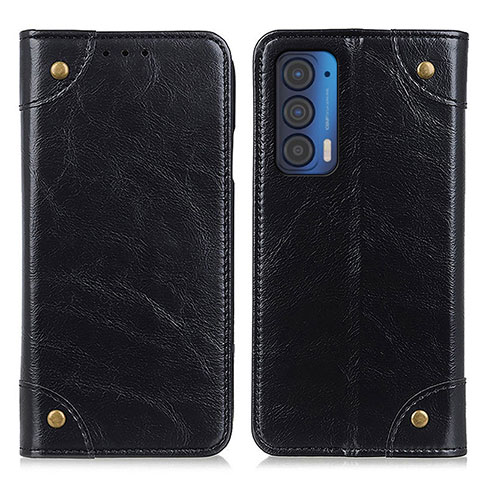 Custodia Portafoglio In Pelle Cover con Supporto M04L per Motorola Moto Edge (2021) 5G Nero