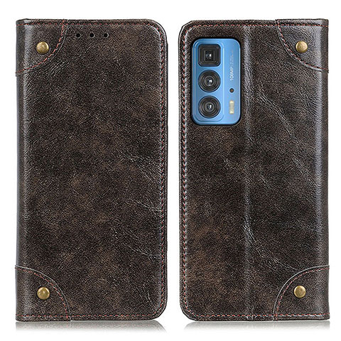 Custodia Portafoglio In Pelle Cover con Supporto M04L per Motorola Moto Edge S Pro 5G Bronze