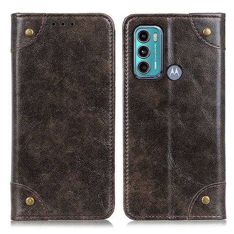 Custodia Portafoglio In Pelle Cover con Supporto M04L per Motorola Moto G60 Bronze