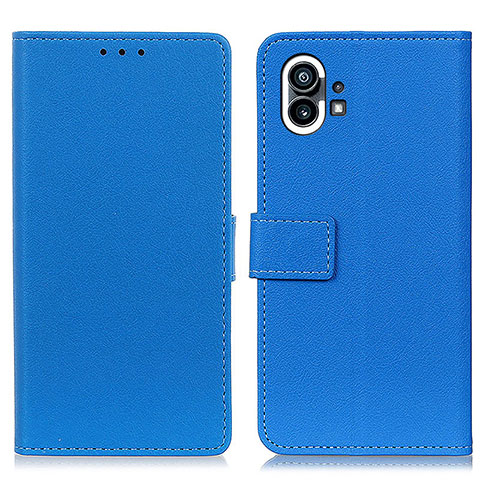 Custodia Portafoglio In Pelle Cover con Supporto M04L per Nothing Phone 1 Blu