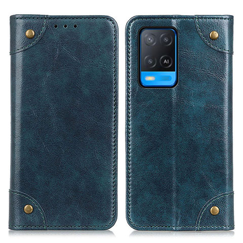 Custodia Portafoglio In Pelle Cover con Supporto M04L per Oppo A54 4G Blu