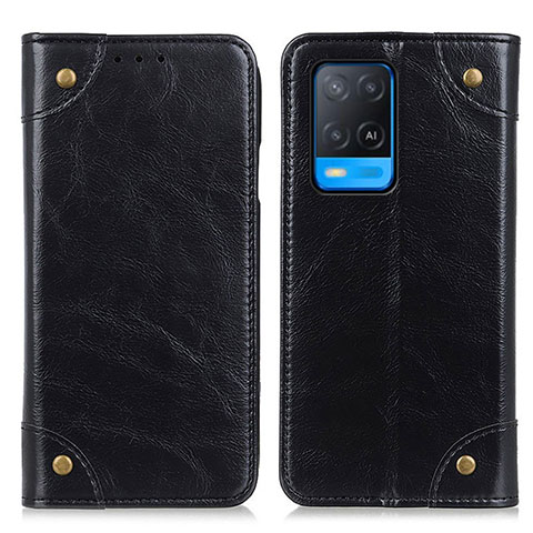 Custodia Portafoglio In Pelle Cover con Supporto M04L per Oppo A54 4G Nero