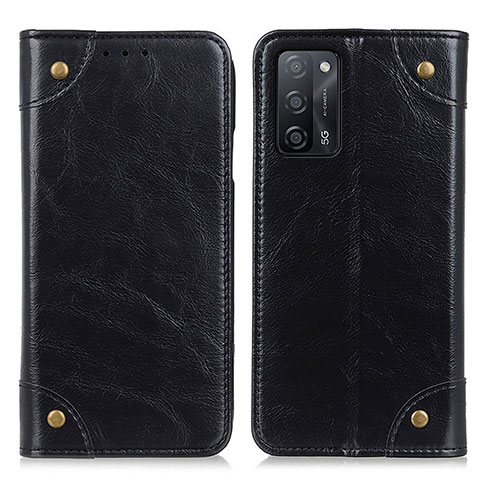 Custodia Portafoglio In Pelle Cover con Supporto M04L per Oppo A55 5G Nero