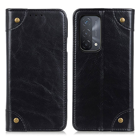 Custodia Portafoglio In Pelle Cover con Supporto M04L per Oppo A74 5G Nero