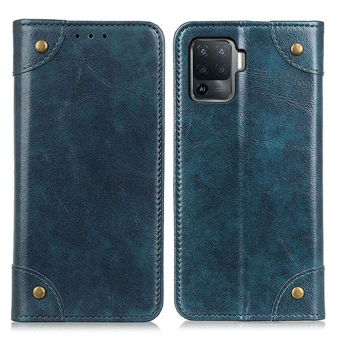 Custodia Portafoglio In Pelle Cover con Supporto M04L per Oppo A94 4G Blu