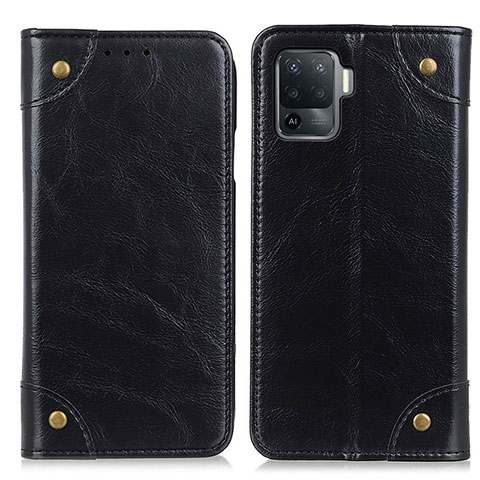 Custodia Portafoglio In Pelle Cover con Supporto M04L per Oppo A94 4G Nero