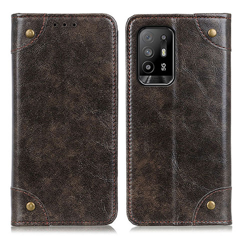 Custodia Portafoglio In Pelle Cover con Supporto M04L per Oppo A94 5G Bronze