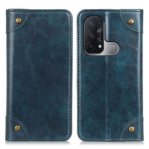 Custodia Portafoglio In Pelle Cover con Supporto M04L per Oppo Reno5 A Blu