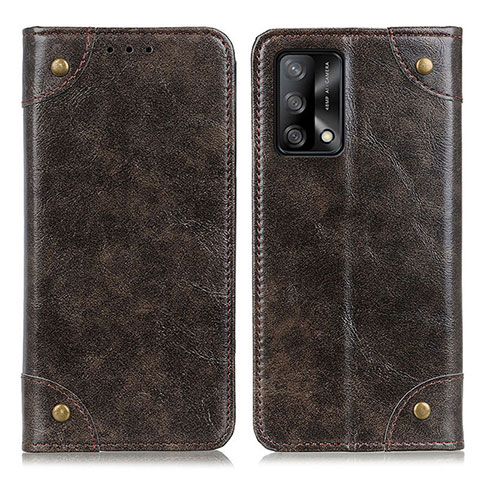 Custodia Portafoglio In Pelle Cover con Supporto M04L per Oppo Reno6 Lite Bronze