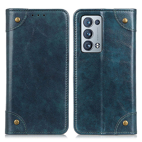 Custodia Portafoglio In Pelle Cover con Supporto M04L per Oppo Reno6 Pro 5G Blu