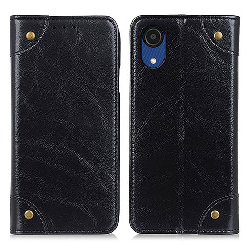 Custodia Portafoglio In Pelle Cover con Supporto M04L per Samsung Galaxy A03 Core Nero