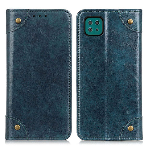 Custodia Portafoglio In Pelle Cover con Supporto M04L per Samsung Galaxy A22 5G Blu