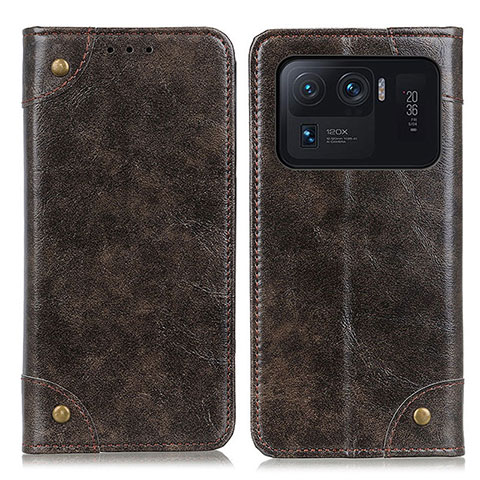 Custodia Portafoglio In Pelle Cover con Supporto M04L per Xiaomi Mi 11 Ultra 5G Bronze