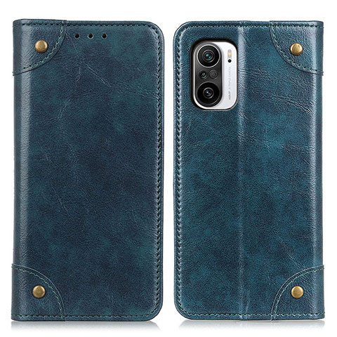 Custodia Portafoglio In Pelle Cover con Supporto M04L per Xiaomi Redmi K40 Pro 5G Blu