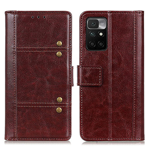 Custodia Portafoglio In Pelle Cover con Supporto M04L per Xiaomi Redmi Note 11 4G (2021) Marrone