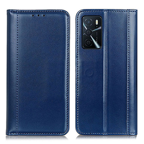 Custodia Portafoglio In Pelle Cover con Supporto M05L per Oppo A54s Blu