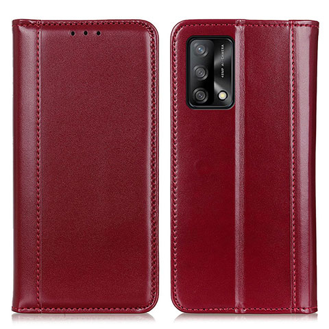 Custodia Portafoglio In Pelle Cover con Supporto M05L per Oppo A74 4G Rosso