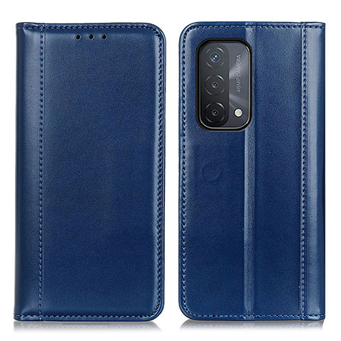 Custodia Portafoglio In Pelle Cover con Supporto M05L per Oppo A74 5G Blu