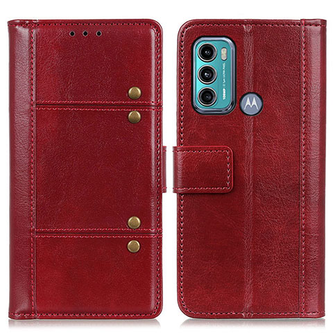 Custodia Portafoglio In Pelle Cover con Supporto M06L per Motorola Moto G40 Fusion Rosso