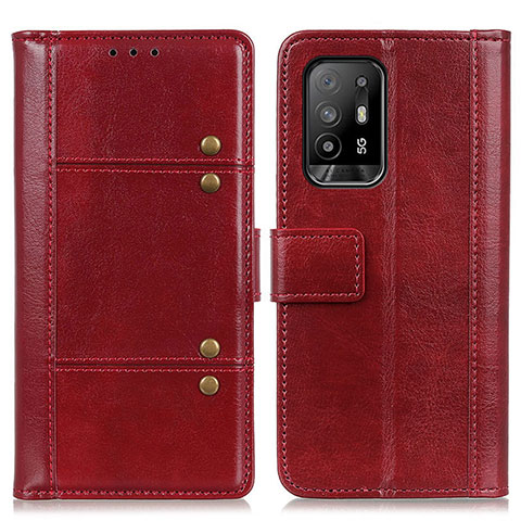 Custodia Portafoglio In Pelle Cover con Supporto M06L per Oppo A94 5G Rosso