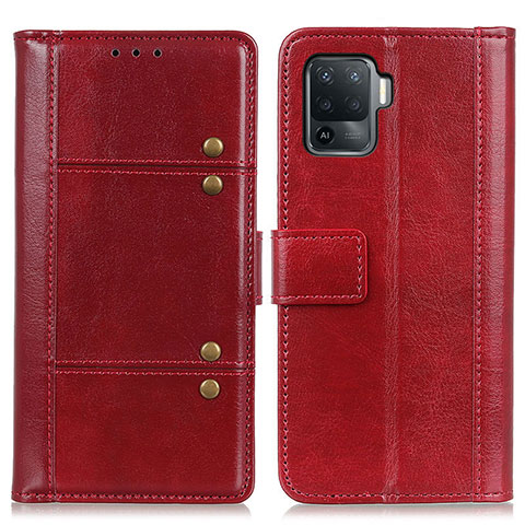 Custodia Portafoglio In Pelle Cover con Supporto M06L per Oppo Reno5 F Rosso