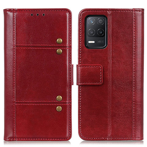 Custodia Portafoglio In Pelle Cover con Supporto M06L per Realme 8 5G Rosso