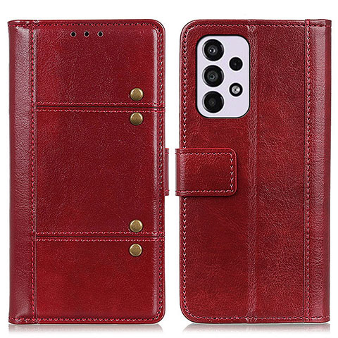 Custodia Portafoglio In Pelle Cover con Supporto M06L per Samsung Galaxy A33 5G Rosso