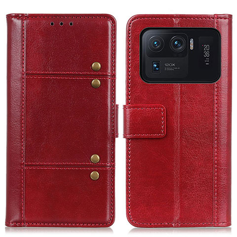 Custodia Portafoglio In Pelle Cover con Supporto M06L per Xiaomi Mi 11 Ultra 5G Rosso