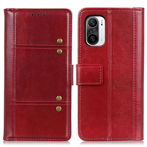 Custodia Portafoglio In Pelle Cover con Supporto M06L per Xiaomi Mi 11i 5G Rosso