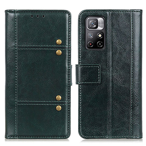 Custodia Portafoglio In Pelle Cover con Supporto M06L per Xiaomi Poco M4 Pro 5G Verde