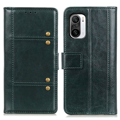 Custodia Portafoglio In Pelle Cover con Supporto M06L per Xiaomi Redmi K40 Pro+ Plus 5G Verde