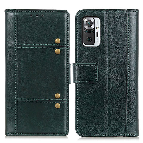 Custodia Portafoglio In Pelle Cover con Supporto M06L per Xiaomi Redmi Note 10 Pro 4G Verde