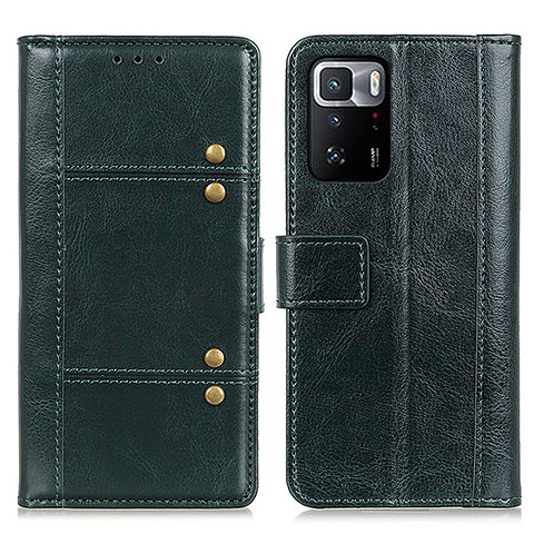 Custodia Portafoglio In Pelle Cover con Supporto M06L per Xiaomi Redmi Note 10 Pro 5G Verde