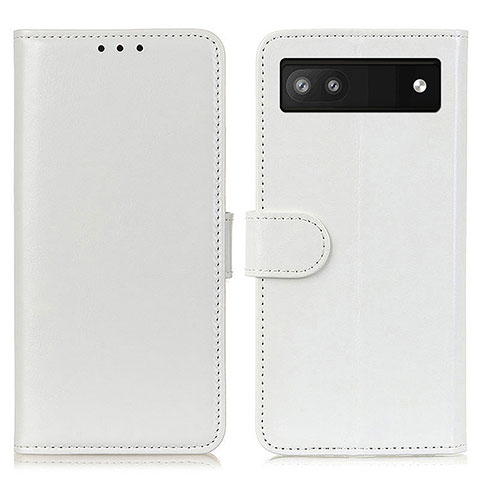 Custodia Portafoglio In Pelle Cover con Supporto M07L per Google Pixel 6a 5G Bianco