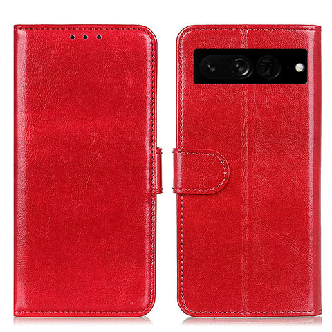 Custodia Portafoglio In Pelle Cover con Supporto M07L per Google Pixel 7 Pro 5G Rosso