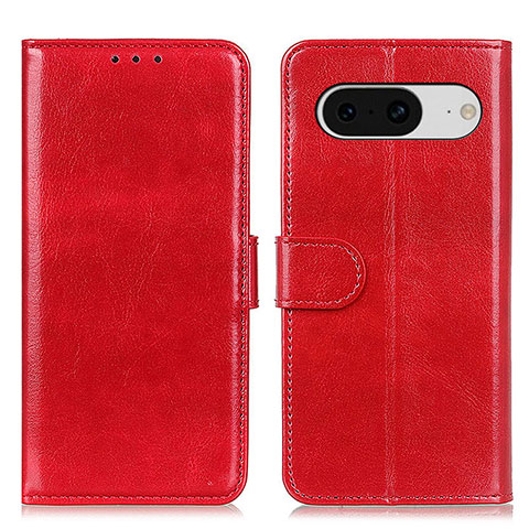 Custodia Portafoglio In Pelle Cover con Supporto M07L per Google Pixel 8 5G Rosso