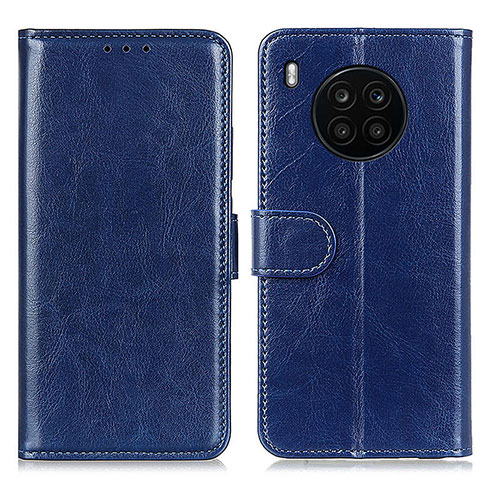 Custodia Portafoglio In Pelle Cover con Supporto M07L per Huawei Honor 50 Lite Blu