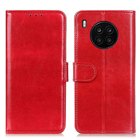 Custodia Portafoglio In Pelle Cover con Supporto M07L per Huawei Honor 50 Lite Rosso