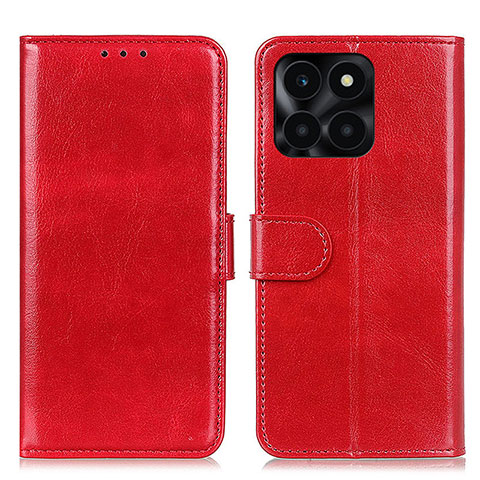 Custodia Portafoglio In Pelle Cover con Supporto M07L per Huawei Honor X6a Rosso