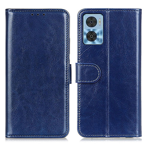 Custodia Portafoglio In Pelle Cover con Supporto M07L per Motorola Moto E22i Blu