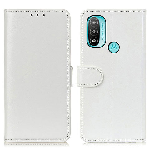 Custodia Portafoglio In Pelle Cover con Supporto M07L per Motorola Moto E40 Bianco