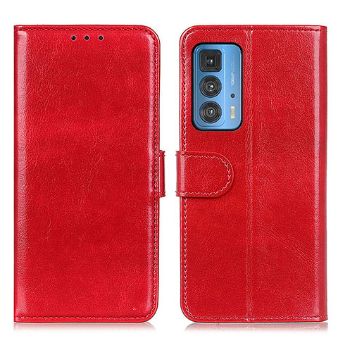 Custodia Portafoglio In Pelle Cover con Supporto M07L per Motorola Moto Edge 20 Pro 5G Rosso